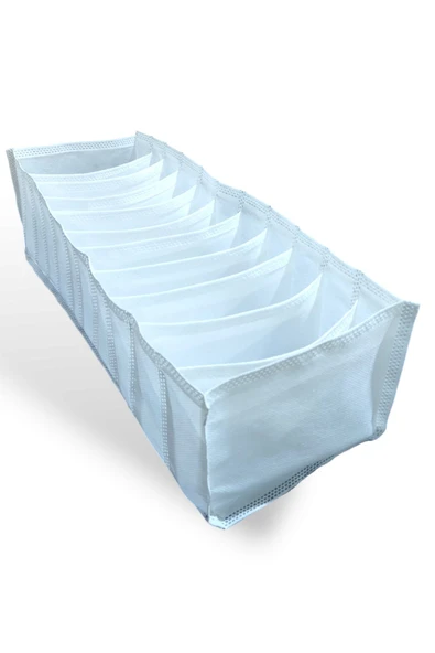 Balkan Room 6 Adet Beyaz Akordiyon Tipi Medium 11 Gözlü Çekmece İçi Düzenleyici Dolap Organizer Seti 40x16x12 cm - Resim 8