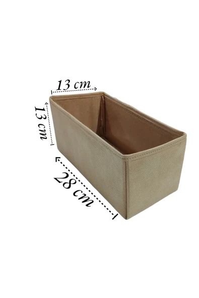 Balkan Room 6'lı Bej Çekmece Içi Düzenleyici Organizer Set - Çok Amaçlı Dolap Içi Kutu Seti - 3