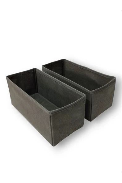Balkan Room 2'li Antrasit Çekmece Içi Düzenleyici Organizer Set - Çok Amaçlı Dolap Içi Kutu Seti ( 28*13*13 ) ürün görseli 1