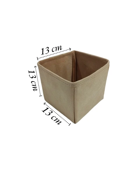 Balkan Room 2'li Bej Çekmece Içi Düzenleyici Organizer Set - Çok Amaçlı Dolap Içi Kutu Seti ( 13*13*13 ) - 2