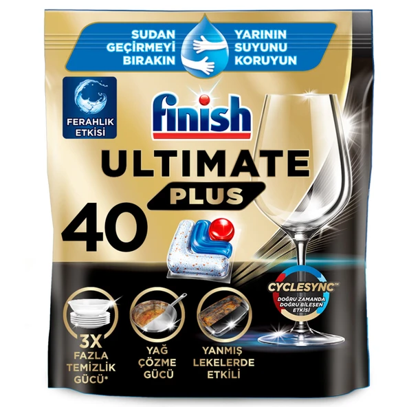 Finish Ultimate Plus Hepsi 1 Arada 40 Tablet 488 G ürün görseli