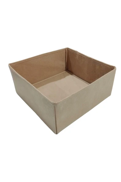 Balkan Room 2'li Bej Çekmece Içi Düzenleyici Organizer Set - Çok Amaçlı Dolap Içi Kutu Seti ( 28*28*13cm ) - 2