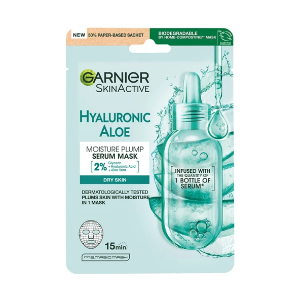 Garnier Hyaluronik Aloe Tazeleyici Kağıt Yüz Maskesi