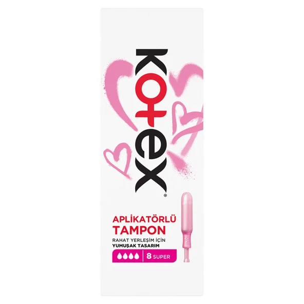 Kotex Aplikatörlü Tampon Süper 8'li