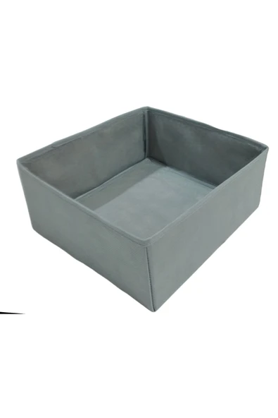 Balkan Room Gri Çekmece Içi Düzenleyici Organizer - Çok Amaçlı Dolap Içi Kutu ( 28*28*13 ) ürün görseli 1