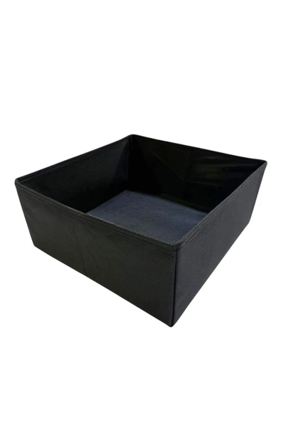 Balkan Room Siyah Çekmece Içi Düzenleyici Organizer - Çok Amaçlı Dolap Içi Kutu ( 28*28*13 ) ürün görseli 1