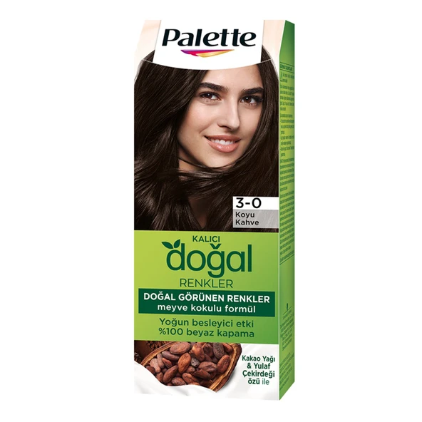 Palette Natural Colors Saç Boyası 3-0 Koyu Kahve