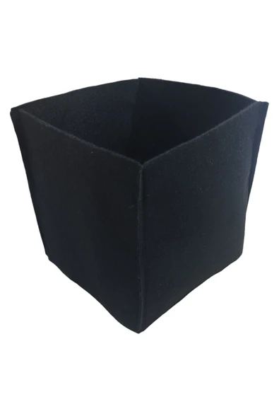 Balkan Room 2 Adet Siyah Keçe Kutu Çok Amaçlı Organizer Dolap İçi Düzenleyici 30x30x30 - 3