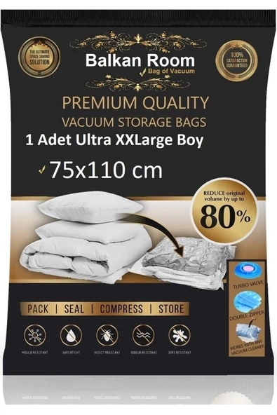Balkan Room Vakum Hurcu 75 X 110 Vakumlu Hurç Ultra Xxlarge Boy Vakumlu Poşet