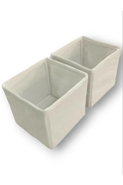 Balkan Room 2'li Beyaz Çekmece Içi Düzenleyici Organizer Set - Çok Amaçlı Dolap Içi Kutu Seti ( 13*13*13 )