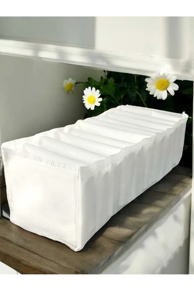 Balkan Room Beyaz Akordiyon Tipi Medium 11 Gözlü Çekmece Içi Düzenleyici Dolap Organizer 40x16x12 Cm - 5