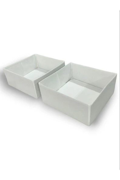 Balkan Room 2'li Beyaz Çekmece Içi Düzenleyici Organizer Set - Çok Amaçlı Dolap Içi Kutu Seti ( 28*28*13cm ) ürün görseli