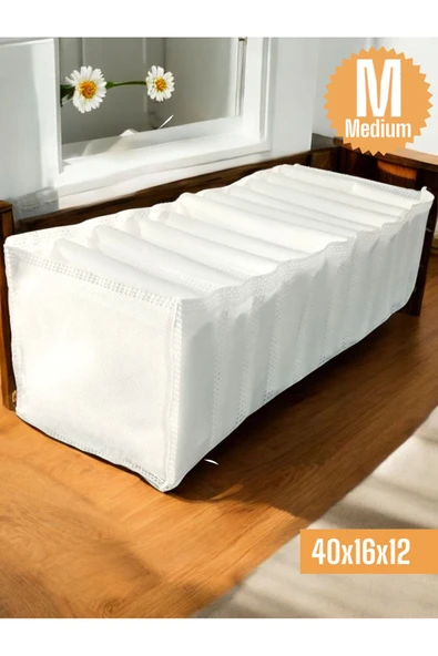 Balkan Room Beyaz Akordiyon Tipi Medium 11 Gözlü Çekmece Içi Düzenleyici Dolap Organizer 40x16x12 Cm - 2