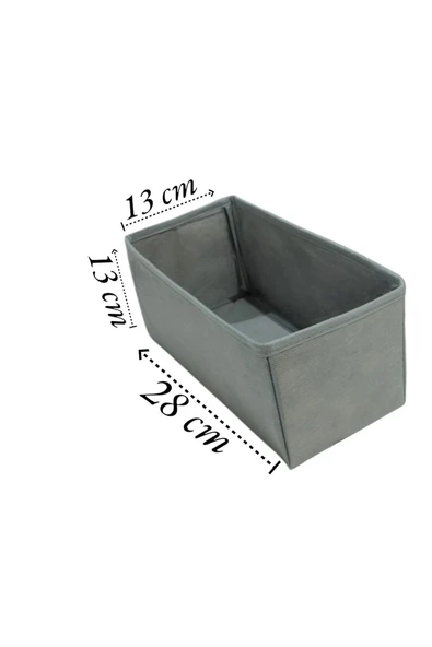 Balkan Room 2'li Gri Çekmece Içi Düzenleyici Organizer Set - Çok Amaçlı Dolap Içi Kutu Seti ( 28*13*13 ) - 2