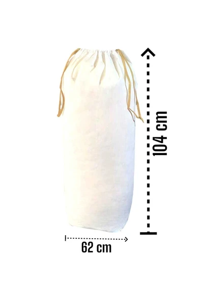Balkan Room Beyaz Büzgülü Hurç 3'lü Set - XXL ,XL, L - Taşınma Çantası - Yorgan Yastık Çamaşır Saklama Torbası - 2