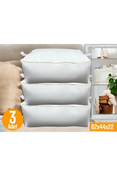 Balkan Room 3 Adet Beyaz Baza Altı Ve Çekyat Tipi Hurç 62 X 44 X 22 Cm XLarge ürün görseli 1