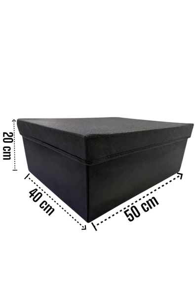 Balkan Room Kapaklı Dolap İçi Düzenleyici Kutu Çok Amaçlı Saklama Kutusu XXLarge 50x40x20 cm - 4