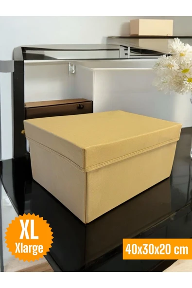 Balkan Room Kapaklı Dolap İçi Düzenleyici Kutu Çok Amaçlı Saklama Kutusu XLarge 40x30x20 cm - 7