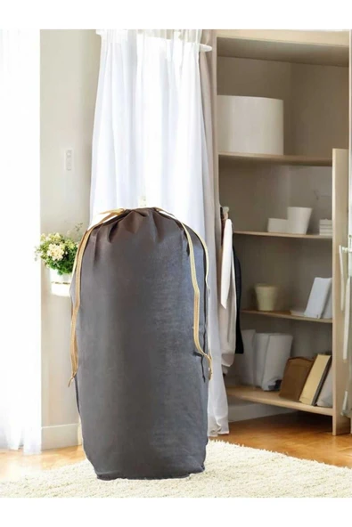 Balkan Room Kahverengi Büzgülü Hurç XLarge 86x62 cm - Taşınma Çantası - Yorgan Yastık Çamaşır Saklama Torbası ürün görseli 1