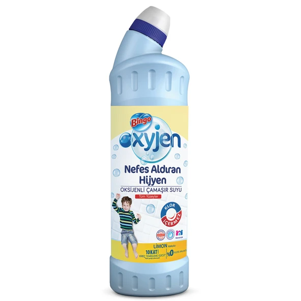 Bingo Oksijen Çamaşır Suyu Limon Kokulu 750 Ml - 1