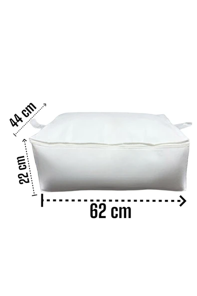 Balkan Room 2 Adet Beyaz Baza Altı Ve Çekyat Tipi Hurç 62 X 44 X 22 Cm XLarge - Resim 2