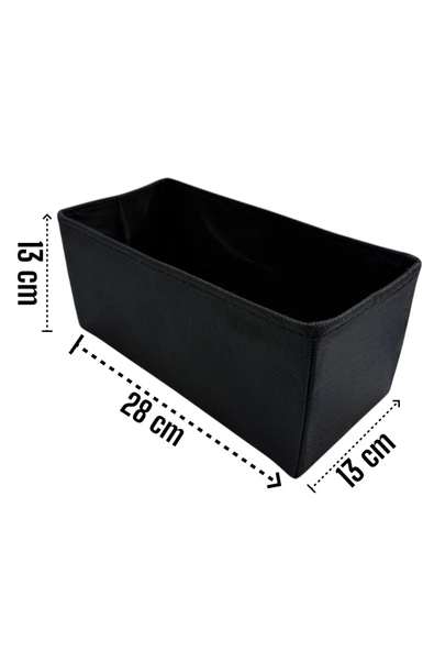 Balkan Room 8'li Siyah Çekmece Içi Düzenleyici Organizer Set - Çok Amaçlı Dolap Içi Kutu Seti - 3