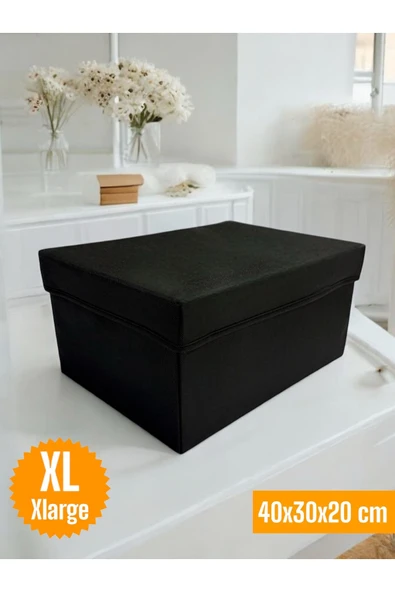 Balkan Room Kapaklı Dolap İçi Düzenleyici Kutu Çok Amaçlı Saklama Kutusu XLarge 40x30x20 cm - 9