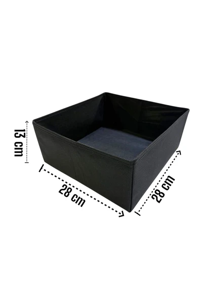 Balkan Room 8'li Siyah Çekmece Içi Düzenleyici Organizer Set - Çok Amaçlı Dolap Içi Kutu Seti - 2
