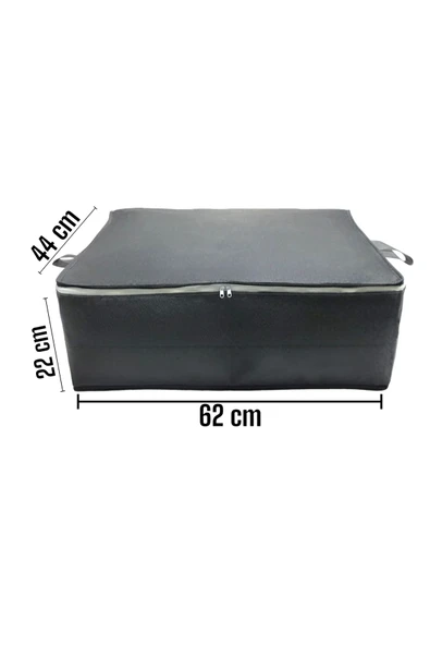 Balkan Room 6 Adet Antrasit Baza Altı Ve Çekyat Tipi Hurç 62 X 44 X 22 Cm XLarge - Resim 2