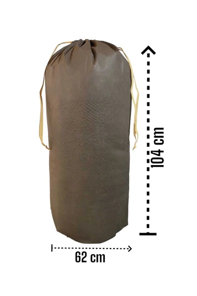 Balkan Room Kahverengi Büzgülü Hurç 8'li Set -2XXL,2XL,4L- Taşınma Çantası-Yorgan Yastık Çamaşır Saklama Torbası - 2