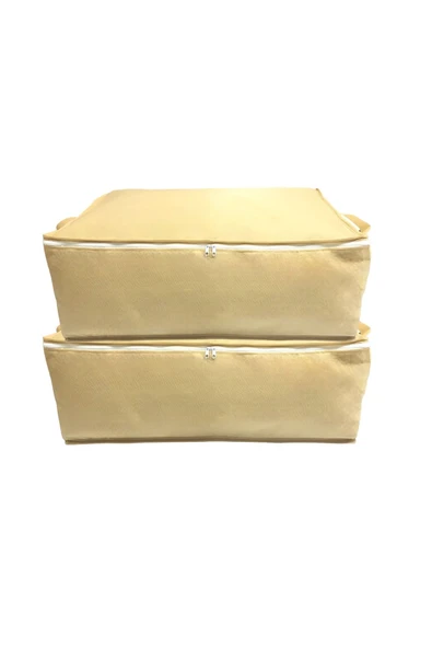 Balkan Room 2 Adet Bej Bazaaltı Ve Çekyat Tipi Hurç 62 X 44 X 22 Cm XLarge ürün görseli 1