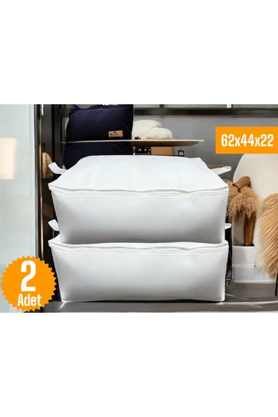 Balkan Room 2 Adet Beyaz Baza Altı Ve Çekyat Tipi Hurç 62 X 44 X 22 Cm XLarge ürün görseli 1