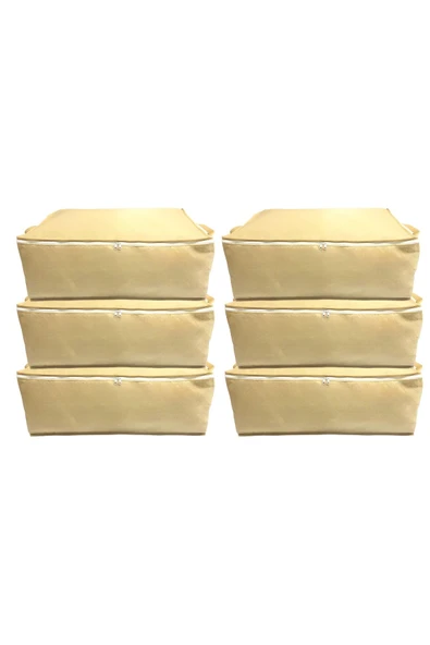 Balkan Room 6 Adet Bej Bazaaltı Ve Çekyat Tipi Hurç 62 X 44 X 22 Cm XLarge ürün görseli