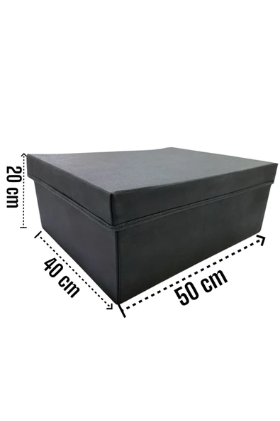 Balkan Room Kapaklı Dolap İçi Düzenleyici Kutu Çok Amaçlı Saklama Kutusu XXLarge 50x40x20 cm - 2