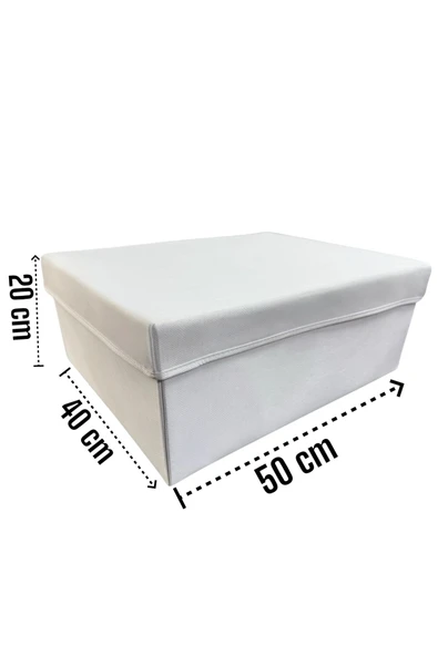 Balkan Room Kapaklı Dolap İçi Düzenleyici Kutu Çok Amaçlı Saklama Kutusu XXLarge 50x40x20 cm - 10