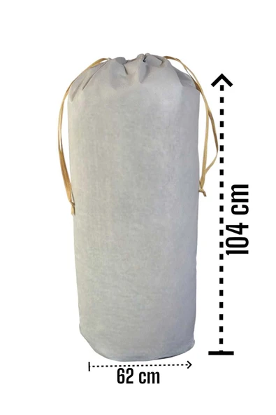 Balkan Room Gri Büzgülü Hurç 8'li Set - 2XXL ,2XL, 4L - Taşınma Çantası - Yorgan Yastık Çamaşır Saklama Torbası - 4