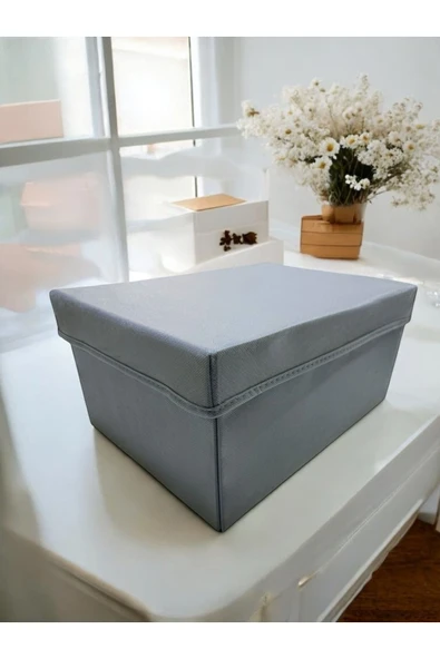 Balkan Room Kapaklı Dolap İçi Düzenleyici Kutu Çok Amaçlı Saklama Kutusu XLarge 40x30x20 cm - 6