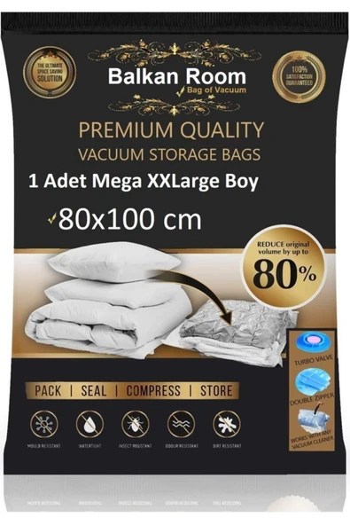 Balkan Room Vakum Hurcu 80 X 100 Vakumlu Hurç Mega Xxlarge Boy Vakumlu Poşet