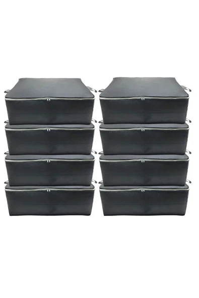 Balkan Room 8 Adet Antrasit Baza Altı Ve Çekyat Tipi Hurç 62 X 44 X 22 Cm XLarge