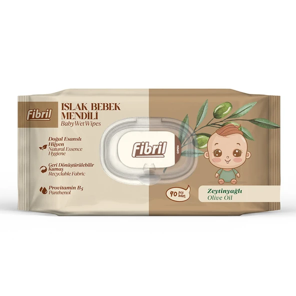 Fibril Zeytinyağlı Bebek Islak Mendil 90'lı