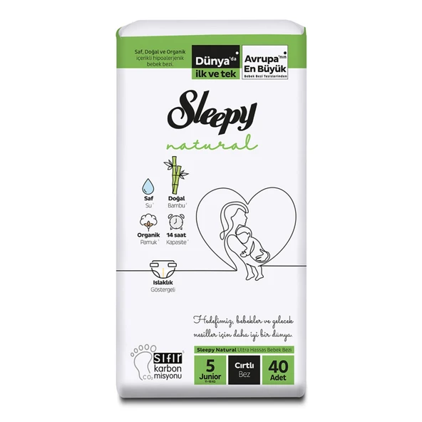 Sleepy Natural Jumbo Paket 5 Beden Junıor 11-18 Kg 40'Lı