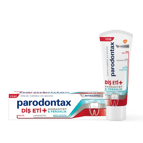 Parodontax Diş Eti + Hassasiyet  Ferahlık Beyazlatıcı Diş Macunu 75 ml