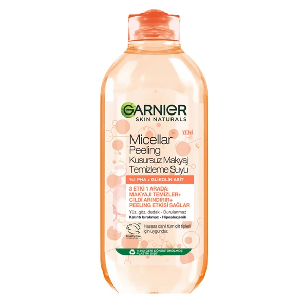 Garnier Micellar Peeling Makyaj Temizleme Suyu 400Ml