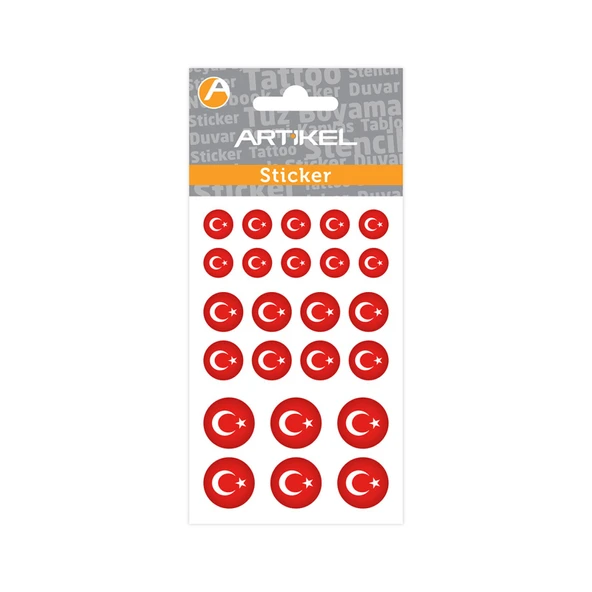 Artikel Sticker Türk Bayrağı Temalı