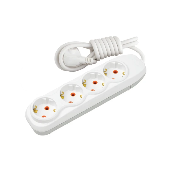 Nilson 4'lü 3 Metre Topraklı Grup Priz (Quatro)