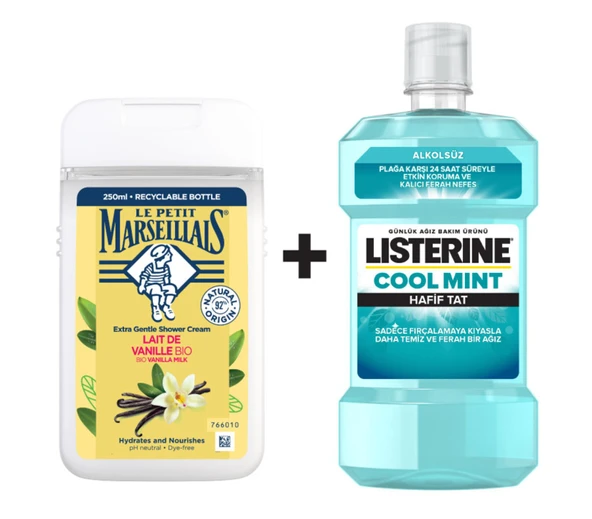 Le Petit Marseillais Vanilya 250Ml+Listerine Coolmint 250Ml ürün görseli 1