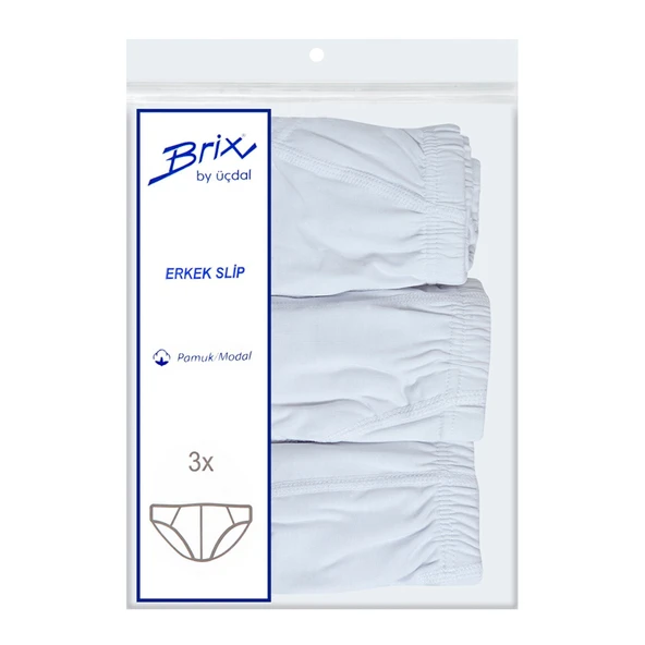 Brix Modal Erkek 3'lü Slip XL