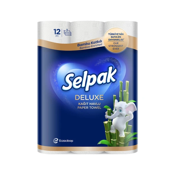 Selpak Deluxe Bambu Katkılı Havlu 12'li