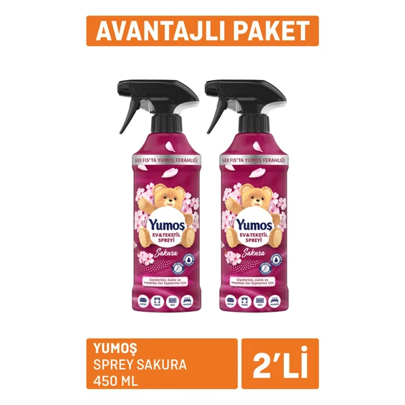 Yumoş Sprey Sakura 2 x 450 Ml ürün görseli 1