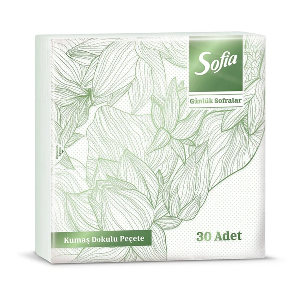 Sofia Kumaş Dokulu Peçete Yeşil 30'lu